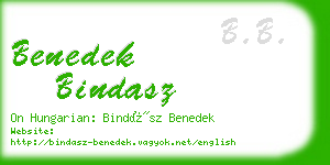 benedek bindasz business card